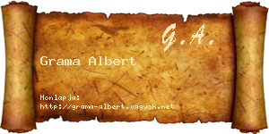 Grama Albert névjegykártya