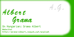 albert grama business card